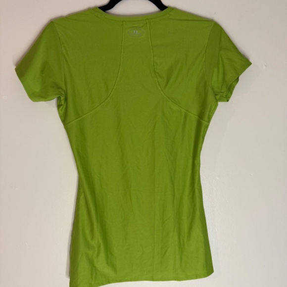 Under Armour Lime Green V-Neck Tee - Picture 3 of 3